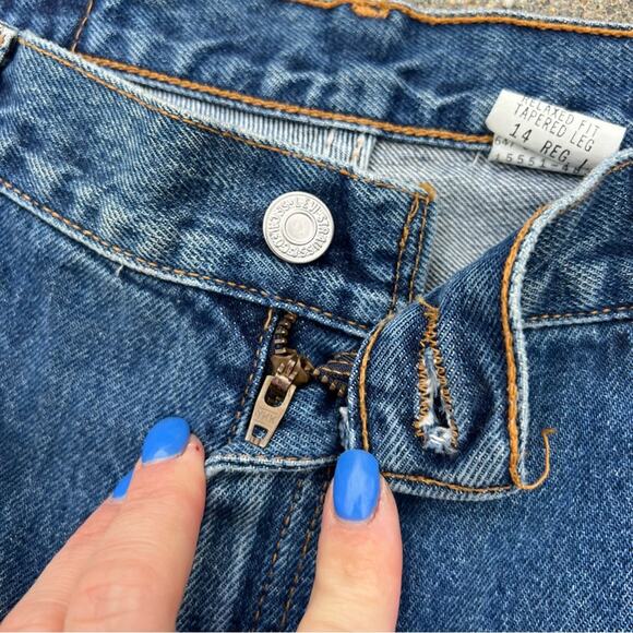 Vintage 90s Levi’s 550 relaxed fit tapered leg mom jeans Ladies 14 REG LONG - Picture 7 of 9